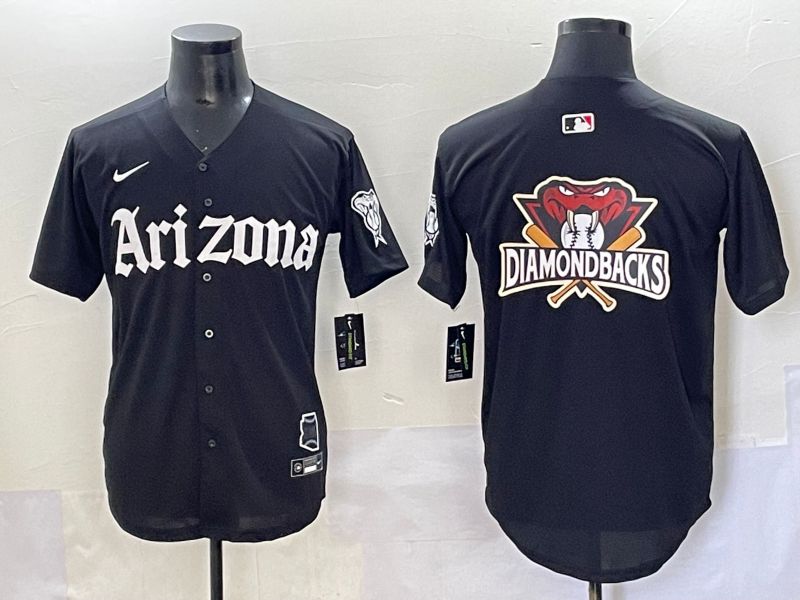 Men 2025 Arizona Diamondback Blank Black Five generations Joint Name Nike MLB Jersey style 3